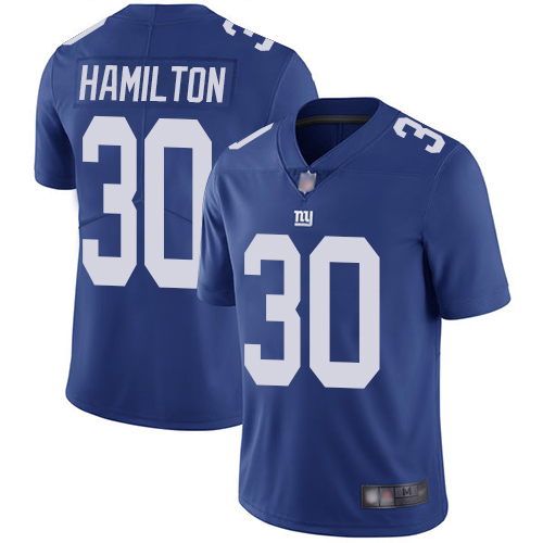 Men New York Giants 30 Antonio Hamilton Royal Blue Team Color Vapor Untouchable Limited Player Football NFL Jersey